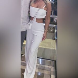 Alexis white one piece cut out jump suit